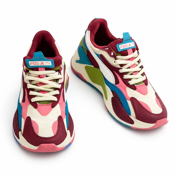 PUMA RS-X3 Puzzle Chunky Sneakers Colorblock Y2K US 6.5C big kid/ women’s 8 - Picture 2 of 16